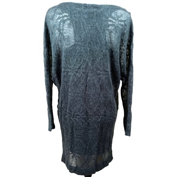 Laila Jayde NWT Womens Sheer Knit Seaweed Green/Gray Solid Slip Dress Small - Picture 7 of 12